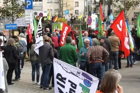 Klar Stellung bezogen gegen Rechts haben die Demokratie-Aktivisten in Kandel .