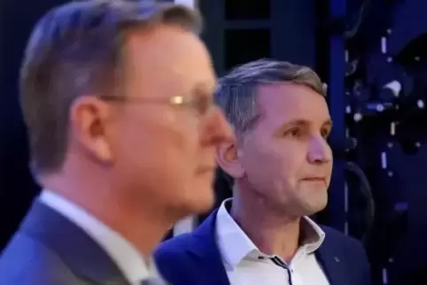 Kritiker von der CDU werfen sie in einen Topf: Bodo Ramelow von der Linken und Björn Höcke von der AfD.