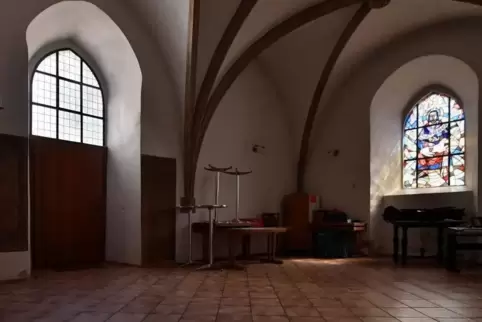 Ältestes bauliches Zeugnis Haßlochs: der heutige Turmraum der Christuskirche, einst Chorraum der Ulrichkapelle.