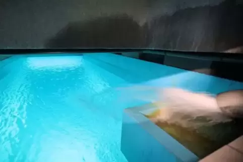 Blick in eine Kammer des Trinkwasserhochbehälters der Verbandsgemeinde Leiningerland in Wattenheim. Gegenwärtig wird der saniert