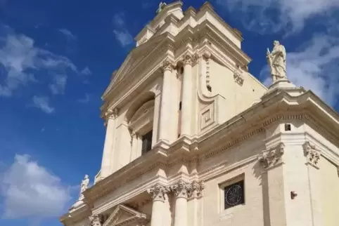 Das Wahrzeichen der Partnerstadt auf Sizilien: die barocke Kathedrale von Rosolini.