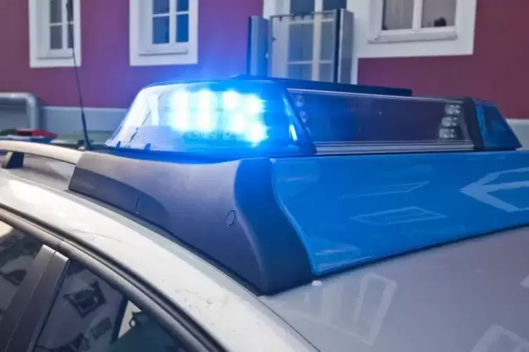 Immer ein Blickfang: Polizeiauto mit Blaulicht.