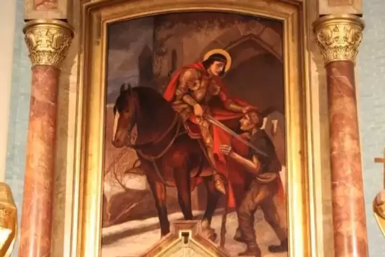 In der Kirche St. Martin in Waldsee: Mit einem Gemälde wird dem heiligen Martin (geboren um 316/317, gestorben 397) gedacht, der