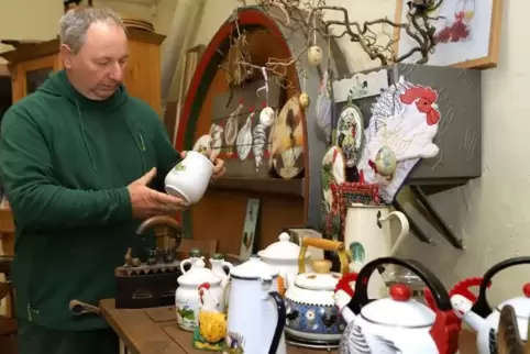 Mit der Resonanz für sein Gockelmuseum ist Gerhard Hoffmann absolut zufrieden.