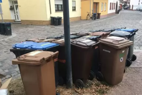 Weiter notwendig: Sammelplätze für Mülltonnen zu r Leerung in Speyer.