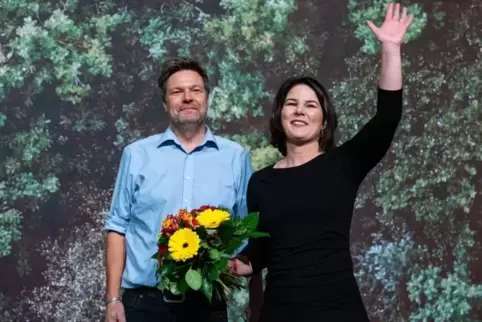 Verströmen Aufbruchstimmung: Annalena Baerbock und Robert Habeck.