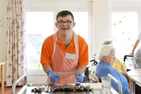 Mit viel Freude bei der Arbeit: Tomas Hauck im Rhein-Pfalz-Stift.