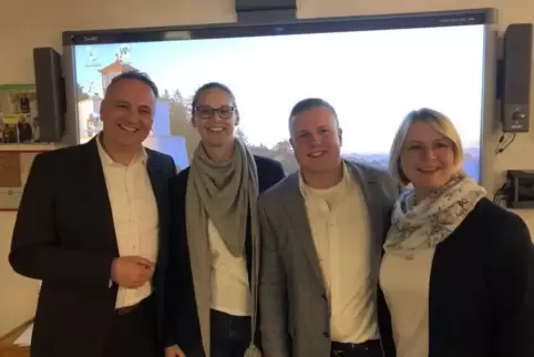 Der neue Vorstand des CDU-Ortsverbands Dudenhofen: (von links) Simon Lang, Christina Klam, Aaron Bettag und Laura Fauß. Auf dem 