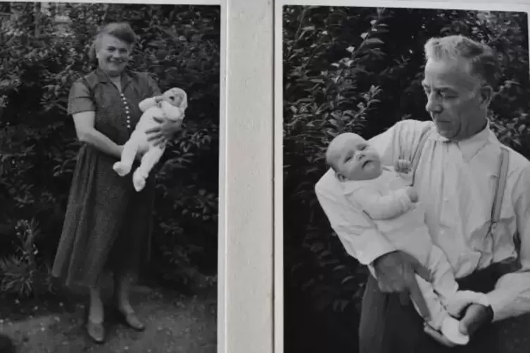 Lina und Georg Butsch mit Enkelin Verena Magin (H&uuml;ther).