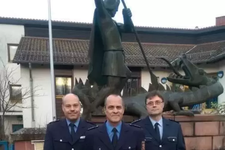 Die neue Führungsspitze der Polizeidirektion Dahn: Dienststellenleiter Klaus Flieger (rechts) und sein Stellvertreter Michael Fl