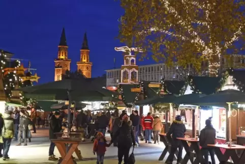 Der Weihnachtsmarkt in Ludwigshafen.