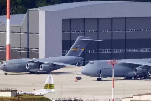 Blick auf den US-Luftwaffenstützpunkt Ramstein