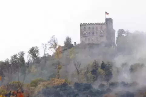 Das Hambacher Schloss, früher die Kestenburg: War im Mittelalter im Besitz des Speyerer Hochstifts, Trushard war also auch bisch