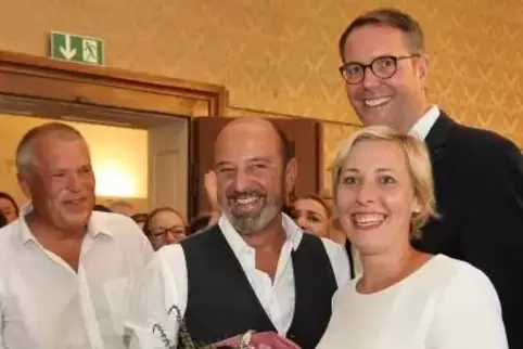 Stefanie Seiler: bei ihrer Wahl zur Speyerer OB 2018 mit Martin Wegner, Walter Feiniler und Alexander Schweitzer (von links).