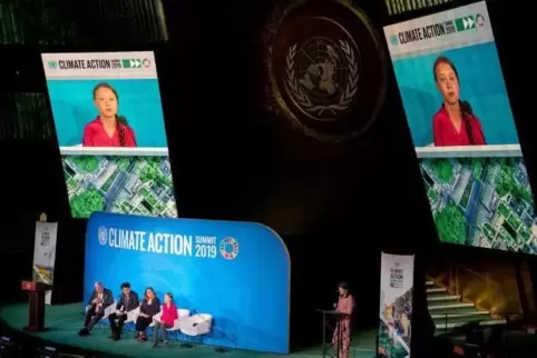 Die Schülerin und Klimaaktivistin Greta Thunberg hat bereits „in echt“ beim UN-Klimagipfel in New York gesprochen. Beim Planspie