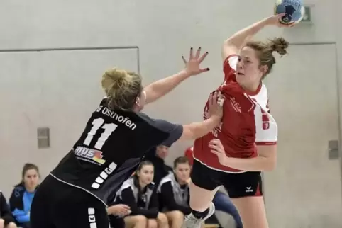 Jana Heidger von der TSG Friesenheim traf zweimal.