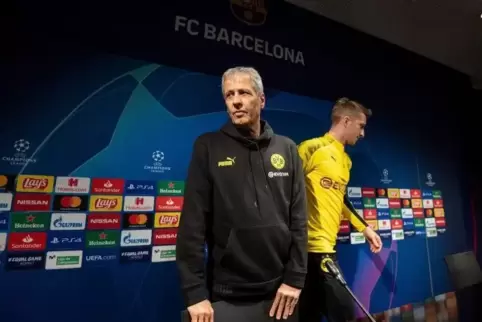 Müssen in die gleiche Richtung: BVB-Trainer Lucien Favre und Kapitän Marco Reus.