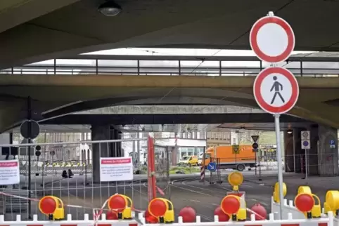 Alle Durchgänge in Ludwigshafen unter der „Pilzstraße“ sind gesperrt.