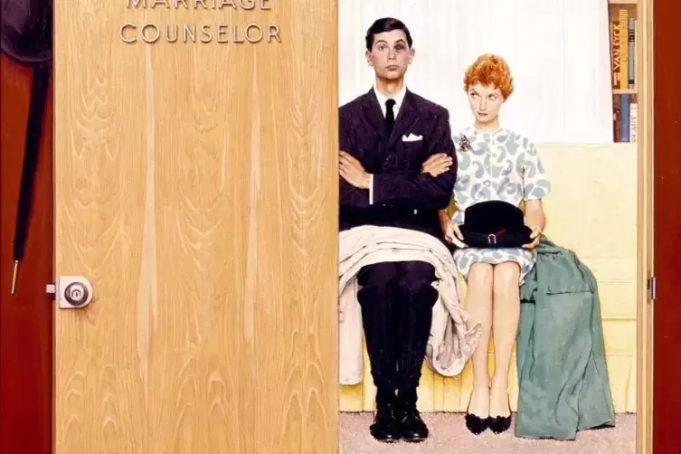 Eine Entdeckung ist Norman Rockwell. Hier sein Bild &bdquo;Marriage Counselor&ldquo;, 1963.