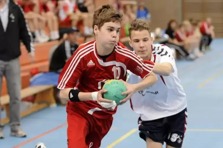 Alexander Falk (links) als C-Jugendlicher bei der TSG Friesenheim.