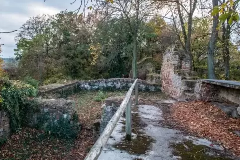 Anmutig: die Reste der Burg Stauf in herbstlicher Umgebung.