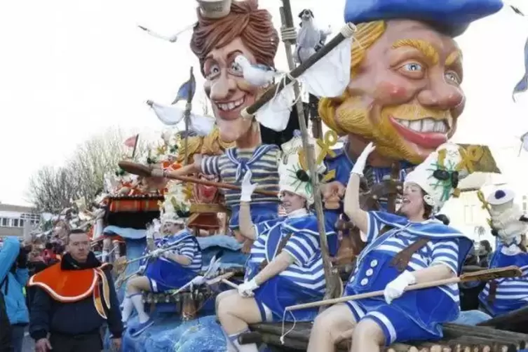 Ein Karnevalswagen in Aalst.