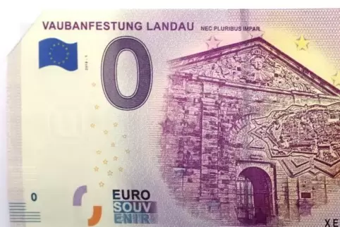 Der Landauer 0-Euro-Schein zur Festung.