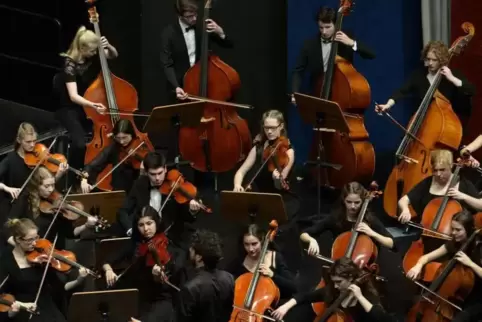 Streicher des Landesjugendorchesters geben zusammen mit Palatina Vocalis ein Konzert.