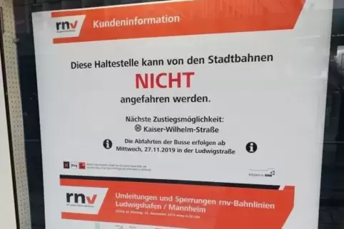 Straßenbahnen fahren den Berliner Platz nicht mehr an.