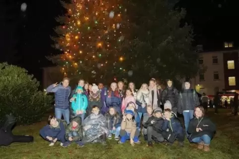 Beim Christmas tree lighting.