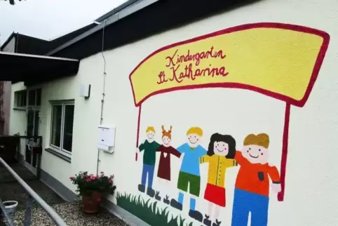 Im Grundschulgebäude in Leimen ist der Kindergarten Sankt Katharina. untergebracht. 33 Kinder werden dort zurzeit betreut.