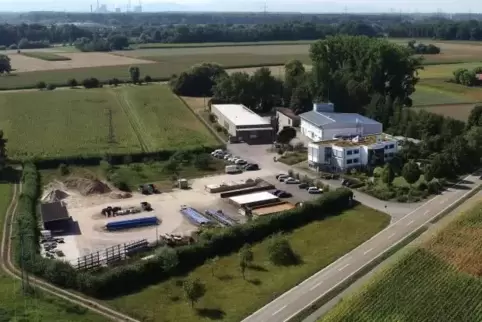 Das Betriebsgelände der Wasserversorgung Germersheimer Südgruppe bei Jockgrim.