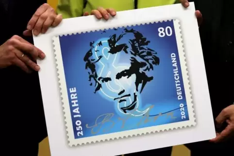 Ehre, wem Ehre gebührt: Die Geburtstags-Briefmarke der Deutschen Post.