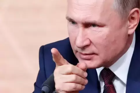 Saß 1895 Journalisten gegenüber: Präsident Wladimir Putin bei seiner jährlichen Pressekonferenz.