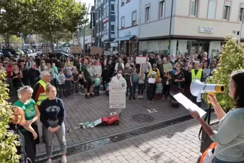 Für konsequenten Klimaschutz demonstrieren hunderte Menschen im September in Grünstadt.