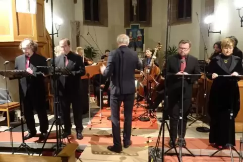 Begeisterten mit ihrem Gesang, von links: Dominik Wörner, Georg Poplutz, Franz Vitzthum und Monika Mauch.
