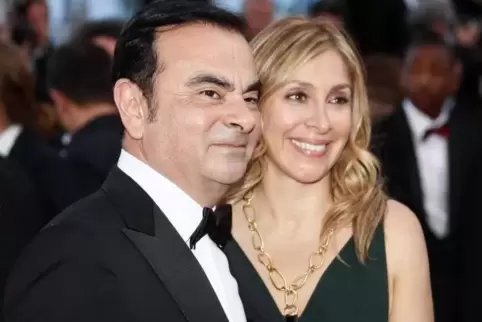 Ein Bild aus besseren Tagen: Carlos Ghosn, ehemaliger Vorstandsvorsitzender von Renault-Nissan-Mitsubishi, und seine Frau Carole