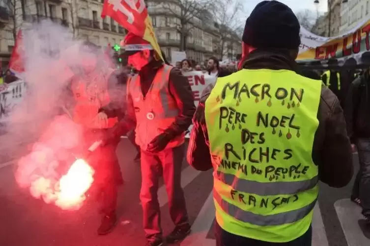 Protest der Gelbwesten am 19. Dezember in Paris. 