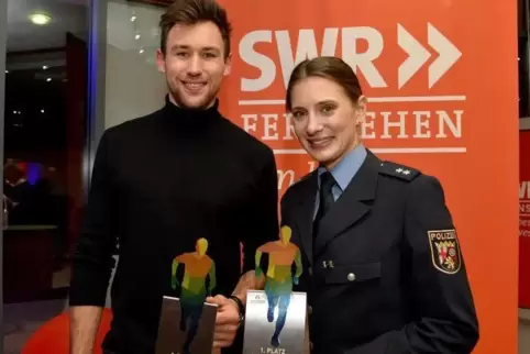 Die Landessportler des Jahres Niklas Kaul und Miriam Welte. 
