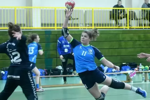 Erwischte gegen die VTV Mundenheim II nicht ihren besten Tag: Johanna Ebel, hier in der Pokalpartie unter der Woche gegen die SG
