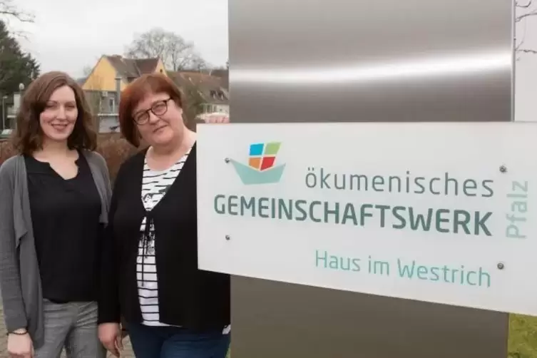 Neu im Haus im Westrich: Yvonne Hochstrasser, Bereichsleiterin der Tagesförderstätte (links) und Corinna Matzenbacher, Bereichsl