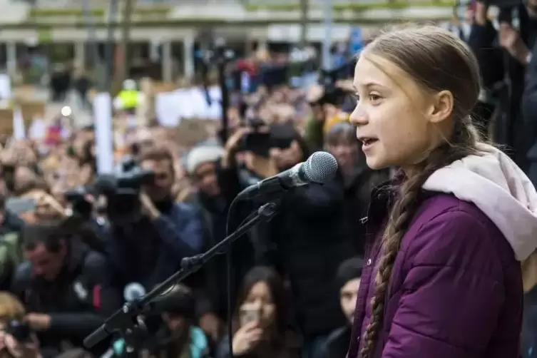 Im Vorfeld des Treffens in Davos trat Klimaaktivistin Greta Thunberg bei einer „Fridays-for-Future“-Kundgebung in Lausanne auf. 