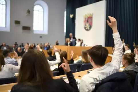 Einmal im Jahr tagt der Schülerlandtag im Mainzer Parlament