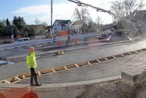 Laut Verwaltung ist die Baustelle genau im Zeitplan.