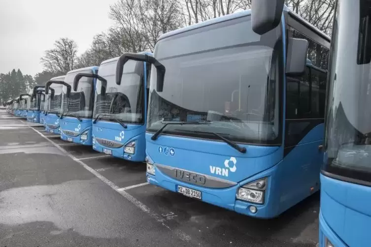 Die blauen Fahrzeuge mit den Buchstabden DB im Nummernschild hatten am Freitag Pause. Die Fahrer der DB-Regio-Bus GmbH streikten