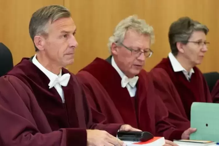 Verhandeln im Blitzer-Streit: die Landes-Verfassungsrichter.