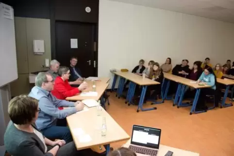 Bärbel Deny (Agentur für Arbeit), Landrat Otto Rubly, Grit Wehrmann (IHK), Bürgermeister Andreas Müller, Paul Rullof-Mathias (Le
