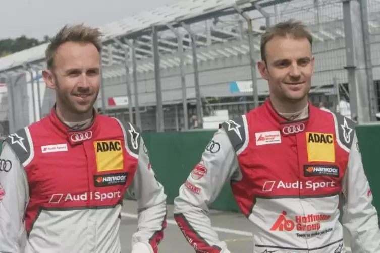 René Rast (links) und Jamie Green fahren ihre vierte Saison beim Team Rosberg in Neustadt.