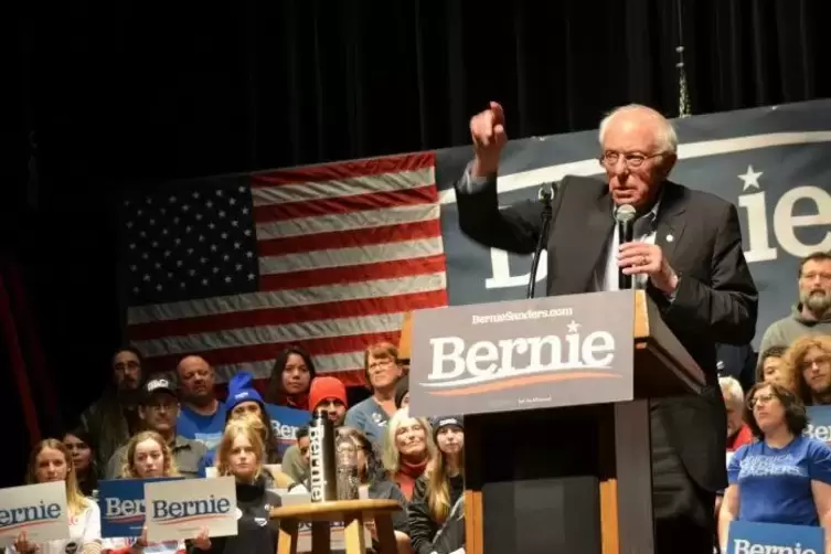 Er ist in Iowa favorisiert: Bernie Sanders.