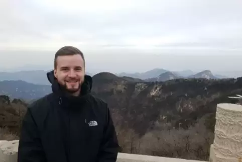 Vier Monate hat Nico Mollner in China verbracht. Das Foto entstand auf dem Berg Tai Shan.